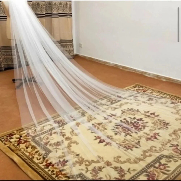 Elegant White Bridal Veil - Picture 5 of 15